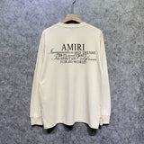 Amiri long sleeve shirts hollywood art word printing
