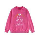 Amiri washed sweatshirt night sky pegasus printing washed and distressed