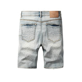purple brand denim shorts