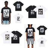 Purple Brand T Shirt Chess Print Short Sleeve T-Shirt