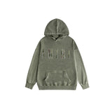 Amiri washed hoodie camouflage classic letter printing