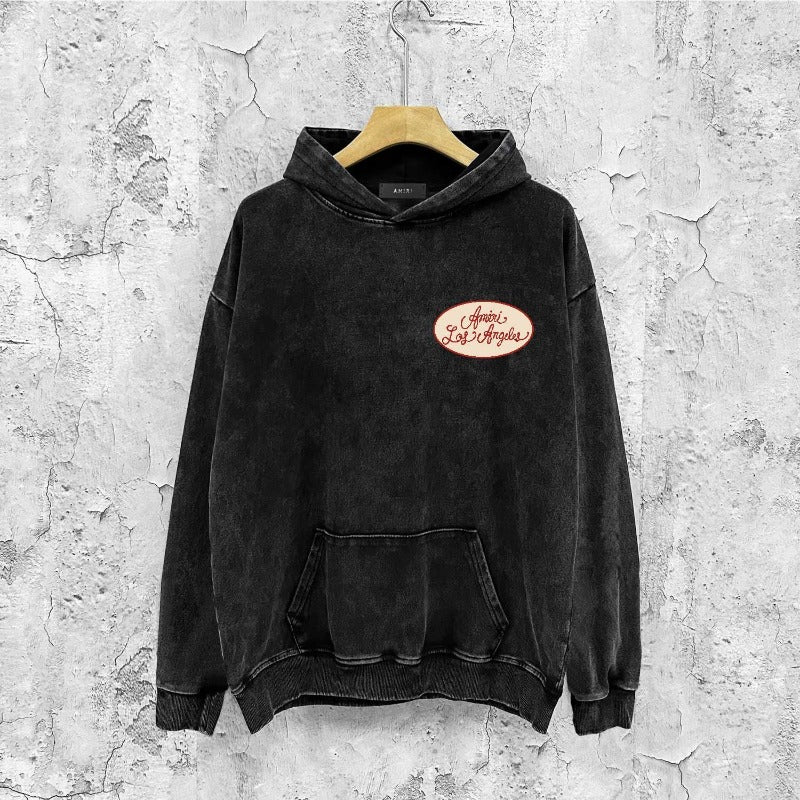 Amiri washed hoodie multi-chapter distressed printing