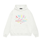 Amiri hoodie watercolor cartoon letterprinting
