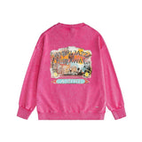 Amiri washed sweatshirt lake view oil painting printing washed and distressed