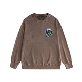 Amiri washed sweatshirt large patchwork colorful snake printing washed and distressed