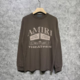 Amiri long sleeve shirts skeleton letterprinting