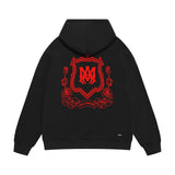 Amiri hoodie flower shield printing