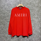 Amiri long sleeve shirts pink letterprinting