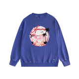 Amiri washed sweatshirt pink beach print washed old