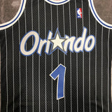 NBA Jerseys MN hot-pressed retro jersey: SW Magic 04 season, black No. 1, McGrady