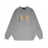 Amiri long sleeve shirts splash paint skeleton printing