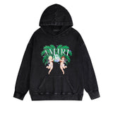 Amiri washed hoodie angel twins washed distressed printing