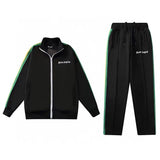 Palm Angels sweatshirt & sweatpants Two-piece set Striped zip-up cardigan