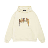 Amiri hoodie splash paint skeleton print