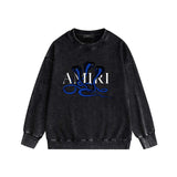 Amiri washed sweatshirt new font cobra print washed old
