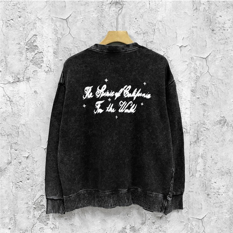 Amiri washed sweatshirt angel twin print washed old