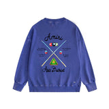 Amiri washed sweatshirt billiard cue printing washed and distressed