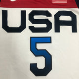 NBA Jerseys 2021 Olympic Team USA, White No. 5, LaVine
