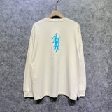 Amiri long sleeve shirts vertical small overlapping letterprinting