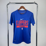NBA Jerseys Season 23 Clippers, Blue, Training Quick Dry T-Shirt Short Sleeve