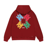 Amiri hoodie color block simple logo set print