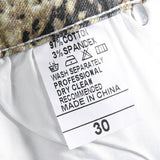 Mens Fashion Jeans Wrinkled snake pattern 583#