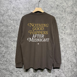 Amiri long sleeve shirts earth letter printing