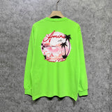 Amiri long sleeve shirts pink beach print