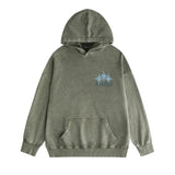 Amiri washed hoodie bone crack star distressed printing
