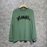 Amiri long sleeve shirts letter cross printing