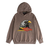 Amiri washed hoodie eagle distressed print
