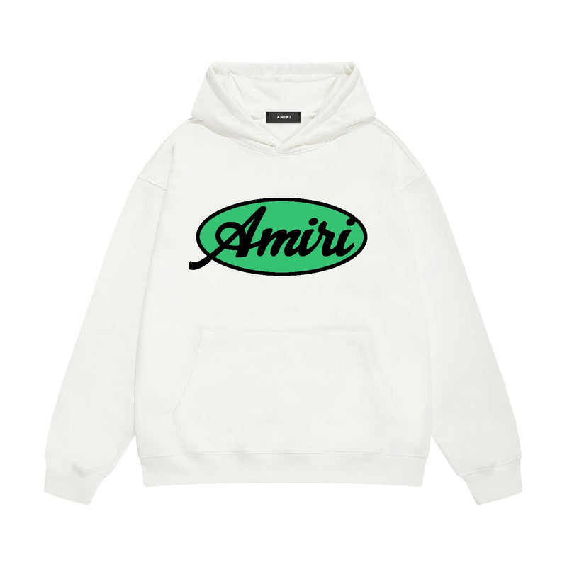 Amiri hoodie oval letter printing