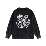 Amiri washed sweatshirt morning glory printing washed and distressed