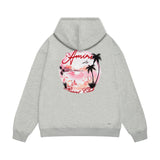 Amiri hoodie pink beach print