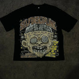 Street Unisex T-shirt Alien Cartoon Pattern Street Tee