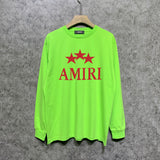 Amiri long sleeve shirts red five-pointed star printing