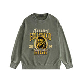 Amiri washed sweatshirt lion print washed old