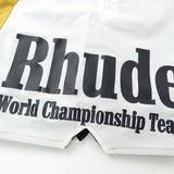 Rhude Shorts Sunset Letter Print Casual Sports Shorts Beach Shorts