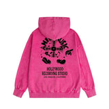 Amiri washed hoodie note fan distressed printing