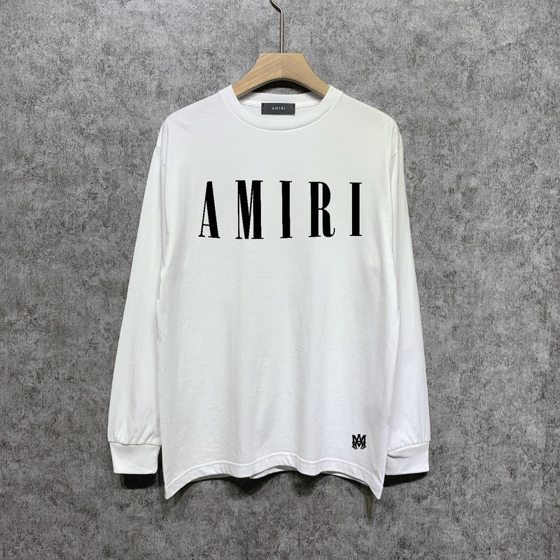 Amiri long sleeve shirts classic letter spider print