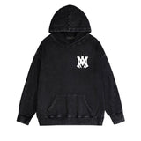 Amiri washed hoodie hollywood spider washed distressed printing