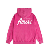 Amiri washed hoodie pure letter distressed printing