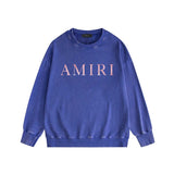 Amiri washed sweatshirt pink letter print washed old