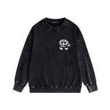 Amiri washed sweatshirt musical note fan printing washed and distressed