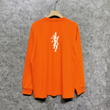 Amiri long sleeve shirts vertical small overlapping letterprinting