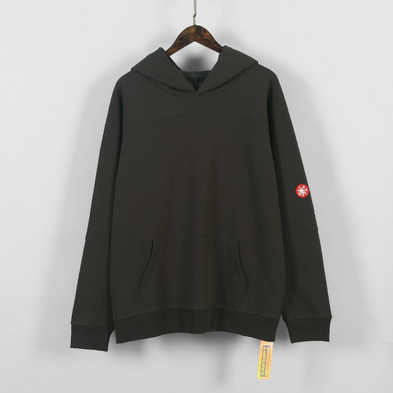 C.e hoodie spring & fall c.e patchwork ribbon blue rib hooded sweatshirt