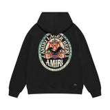 Amiri hoodie oil painting flying eagle printing