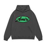 Amiri hoodie oval letter printing