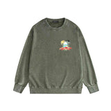 Amiri washed sweatshirt mirror printing washed and distressed