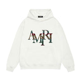 Amiri hoodie rainbow letter printing